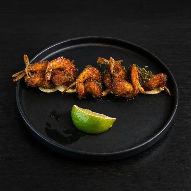 Honey Pepper Coconut Shrimp.