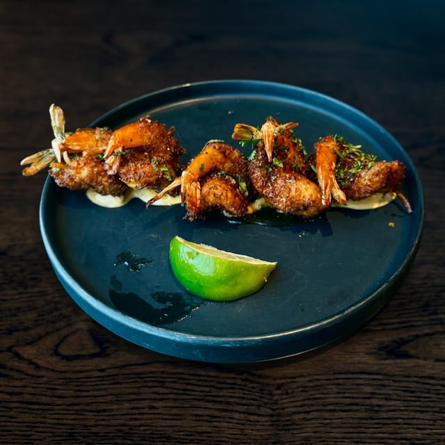 Honey Pepper Coconut Shrimp.